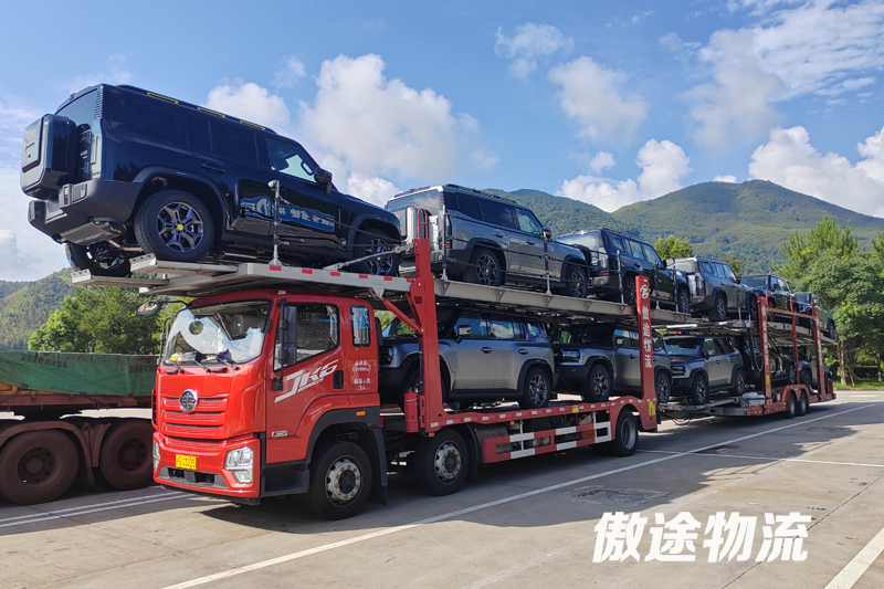 中置轴轿运车装车展示4